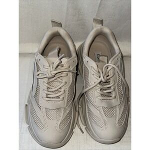 Steve Madden Sneakers Womans 7.5 Tan‎ Possession Platform Chunky Trainers Casual